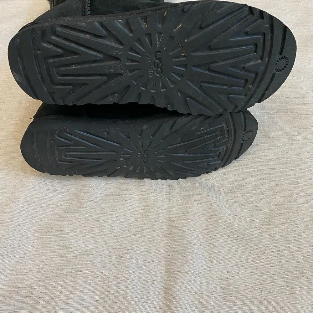 UGG Triple Botton Black Boots Women Size 8